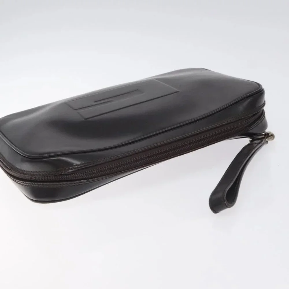 GUCCI Clutch Bag Leather Black Silver 018 0040 Auth ep9261 - Picture 6 of 14